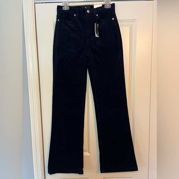 Banana Republic women’s high rise flare black corduroy pants size 26. NWT. - Picture 1 of 10